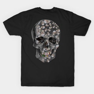 Happy Skull Pattern (black) T-Shirt